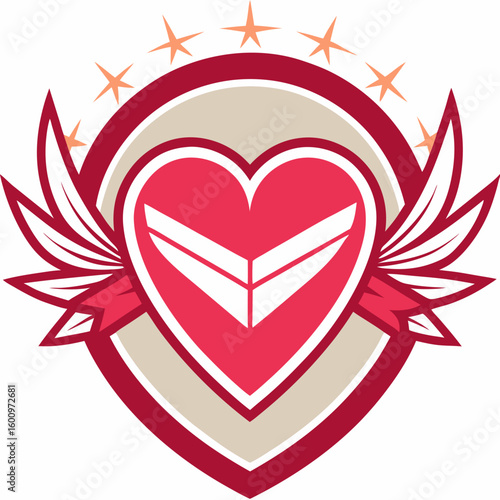 Love hearts shape logo vector