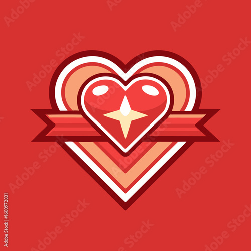 Love hearts shape logo vector