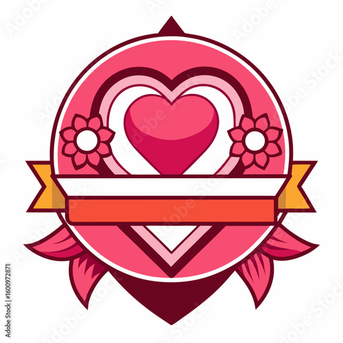 Love hearts shape logo vector