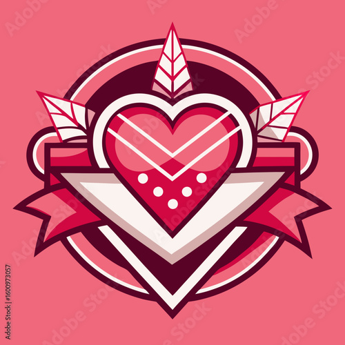 Love hearts shape logo vector