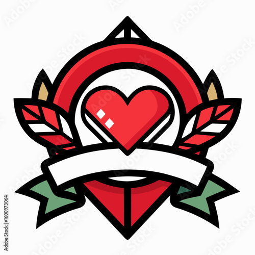 Love hearts shape logo vector