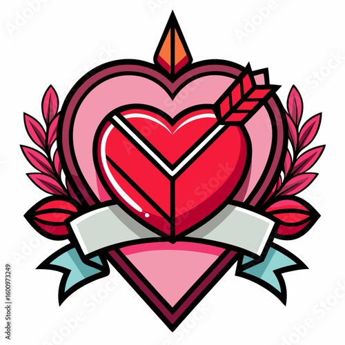 Love hearts shape logo vector