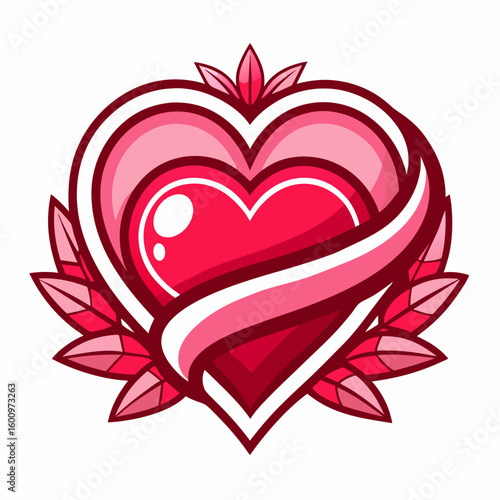 Love hearts shape logo vector