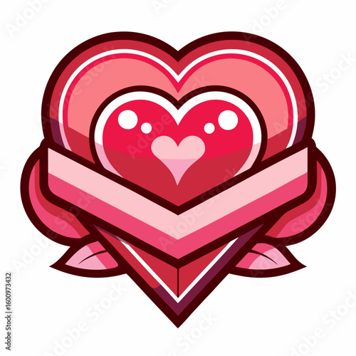 Love hearts shape logo vector
