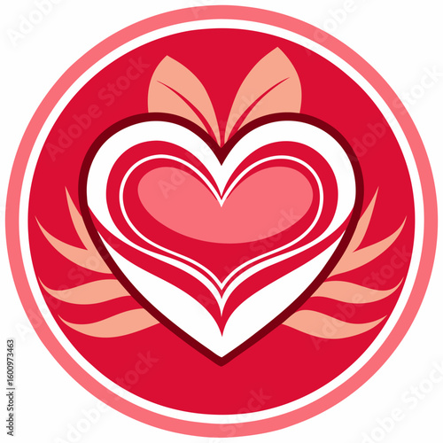 Love hearts shape logo vector