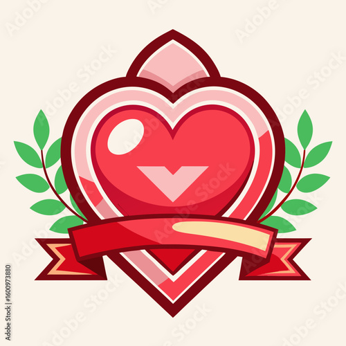 Love hearts shape logo vector