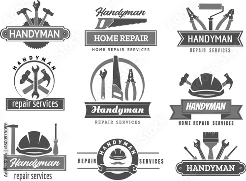 Handyman logo set