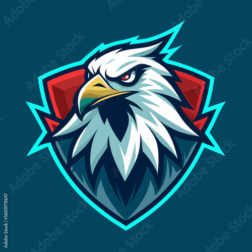 Eagle Illustration vector design, Eagle logo, icon Design, Colorful Eagle Head vector design