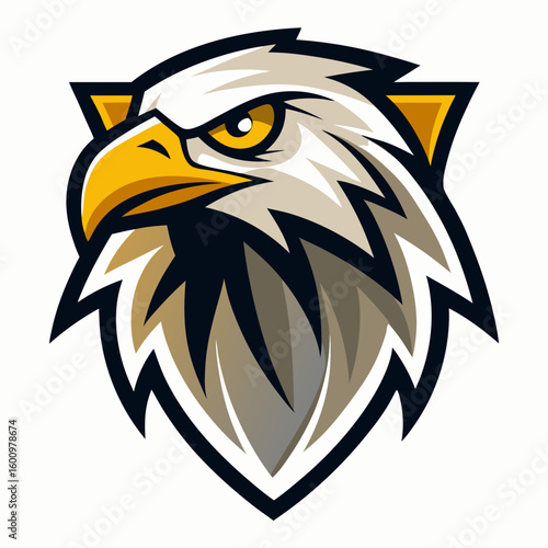 Eagle Illustration vector design, Eagle logo, icon Design, Colorful Eagle Head vector design