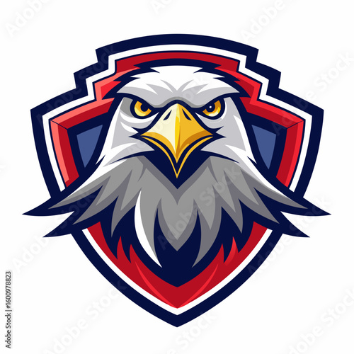 Eagle Illustration vector design, Eagle logo, icon Design, Colorful Eagle Head vector design