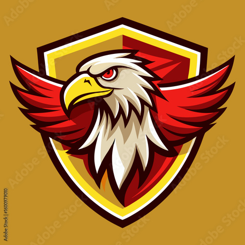 Eagle Illustration vector design, Eagle logo, icon Design, Colorful Eagle Head vector design