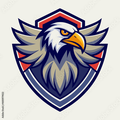 Eagle Illustration vector design, Eagle logo, icon Design, Colorful Eagle Head vector design