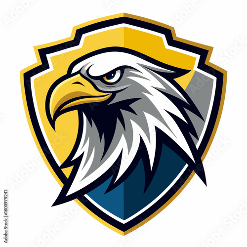 Eagle Illustration vector design, Eagle logo, icon Design, Colorful Eagle Head vector design