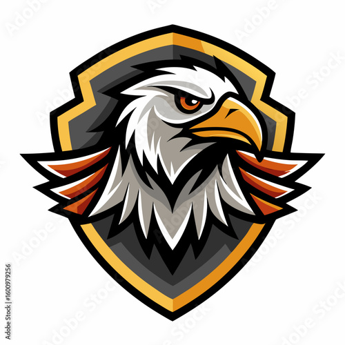 Eagle Illustration vector design, Eagle logo, icon Design, Colorful Eagle Head vector design