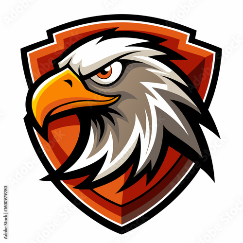 Eagle Illustration vector design, Eagle logo, icon Design, Colorful Eagle Head vector design