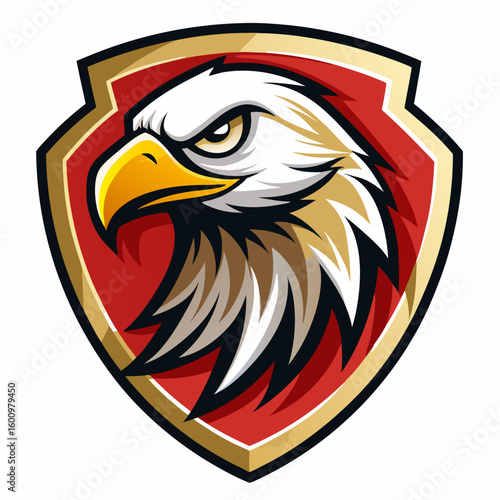 Eagle Illustration vector design, Eagle logo, icon Design, Colorful Eagle Head vector design