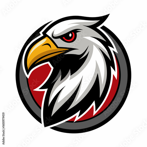 Eagle Illustration vector design, Eagle logo, icon Design, Colorful Eagle Head vector design