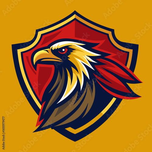 Eagle Illustration vector design, Eagle logo, icon Design, Colorful Eagle Head vector design