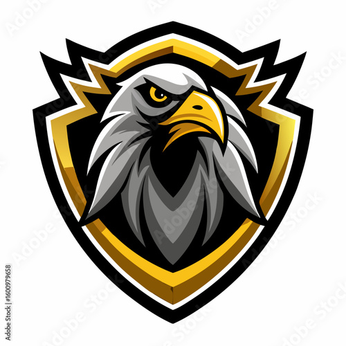 Eagle Illustration vector design, Eagle logo, icon Design, Colorful Eagle Head vector design