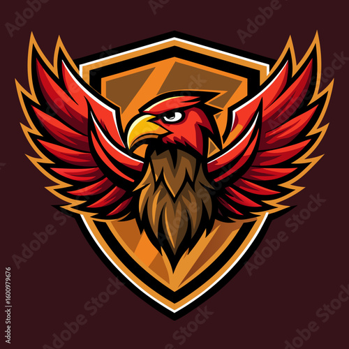 Eagle Illustration vector design, Eagle logo, icon Design, Colorful Eagle Head vector design