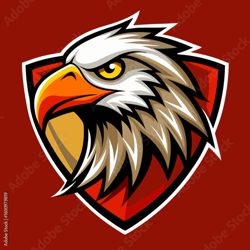 Eagle Illustration vector design, Eagle logo, icon Design, Colorful Eagle Head vector design
