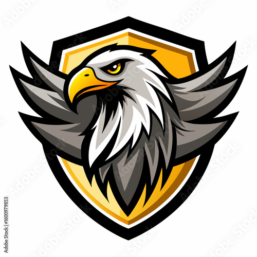 Eagle Illustration vector design, Eagle logo, icon Design, Colorful Eagle Head vector design