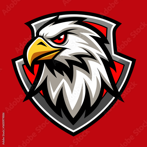 Eagle Illustration vector design, Eagle logo, icon Design, Colorful Eagle Head vector design