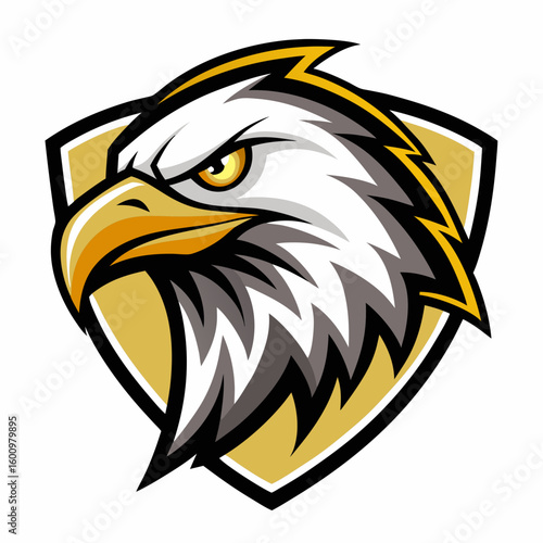 Eagle Illustration vector design, Eagle logo, icon Design, Colorful Eagle Head vector design