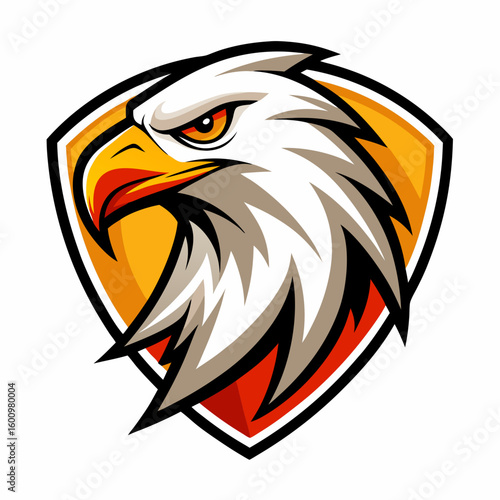 Eagle Illustration vector design, Eagle logo, icon Design, Colorful Eagle Head vector design