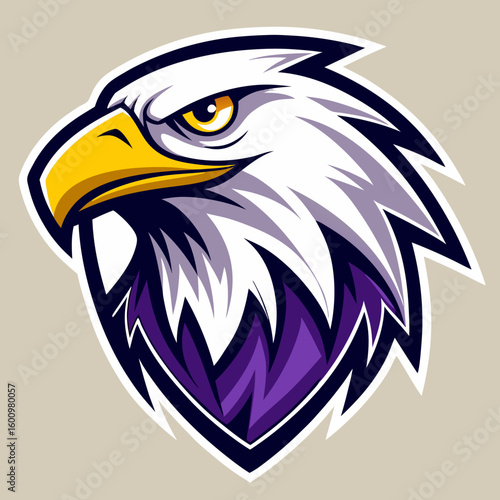 Eagle Illustration vector design, Eagle logo, icon Design, Colorful Eagle Head vector design
