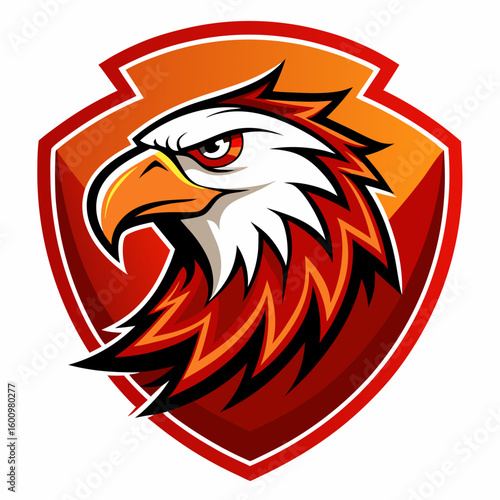 Eagle Illustration vector design, Eagle logo, icon Design, Colorful Eagle Head vector design