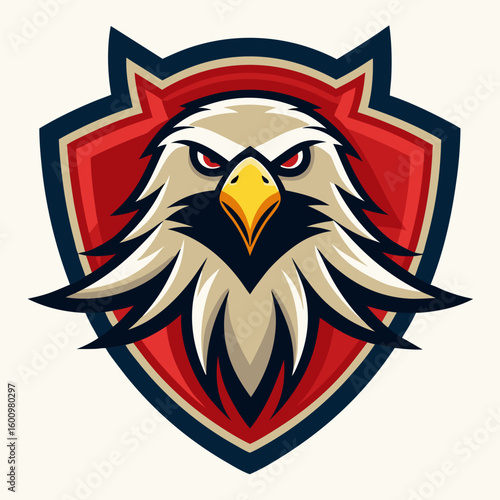Eagle Illustration vector design, Eagle logo, icon Design, Colorful Eagle Head vector design