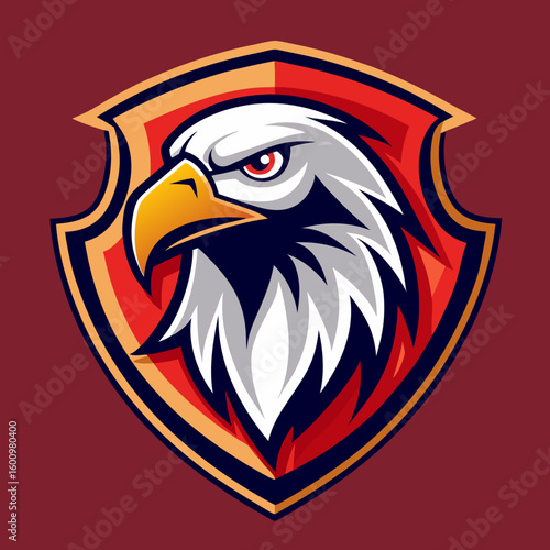 Eagle Illustration vector design, Eagle logo, icon Design, Colorful Eagle Head vector design
