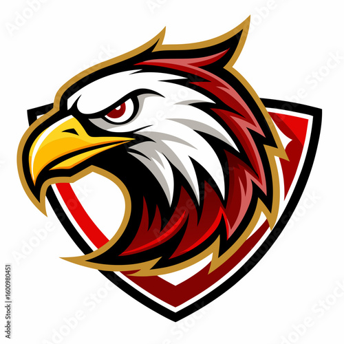 Eagle Illustration vector design, Eagle logo, icon Design, Colorful Eagle Head vector design