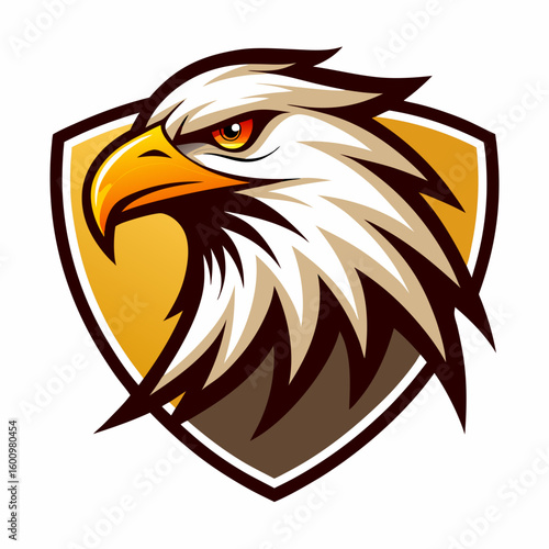 Eagle Illustration vector design, Eagle logo, icon Design, Colorful Eagle Head vector design