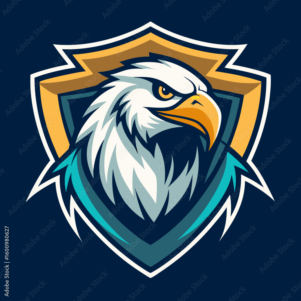 Obraz premium Eagle Illustration vector design, Eagle logo, icon Design, Colorful Eagle Head vector design