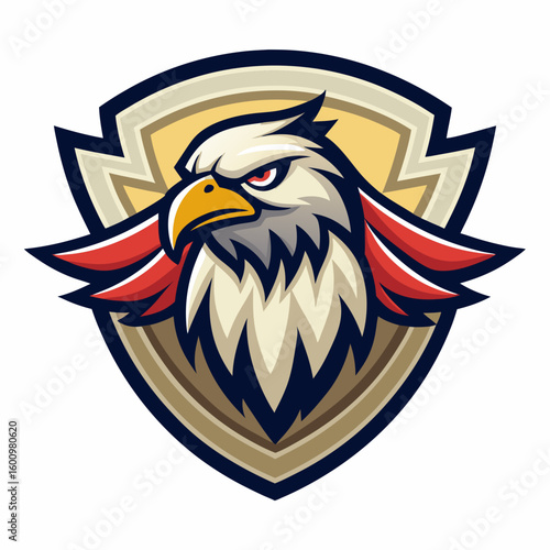 Eagle Illustration vector design, Eagle logo, icon Design, Colorful Eagle Head vector design