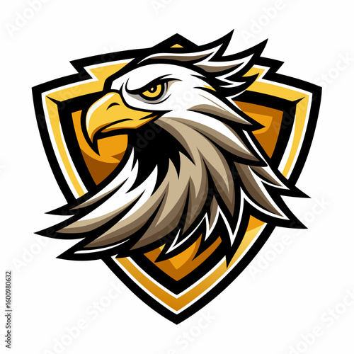 Eagle Illustration vector design, Eagle logo, icon Design, Colorful Eagle Head vector design