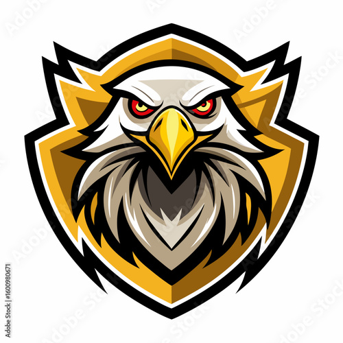 Eagle Illustration vector design, Eagle logo, icon Design, Colorful Eagle Head vector design