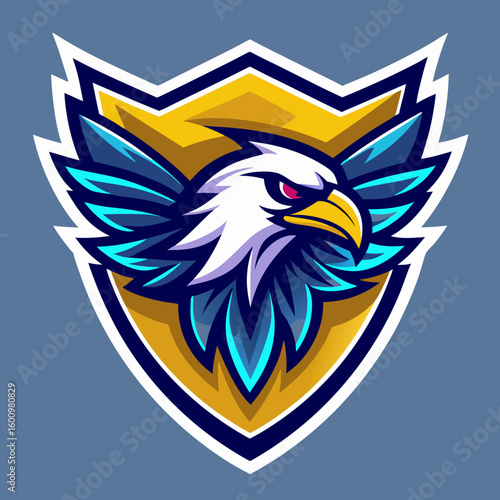 Eagle Illustration vector design, Eagle logo, icon Design, Colorful Eagle Head vector design