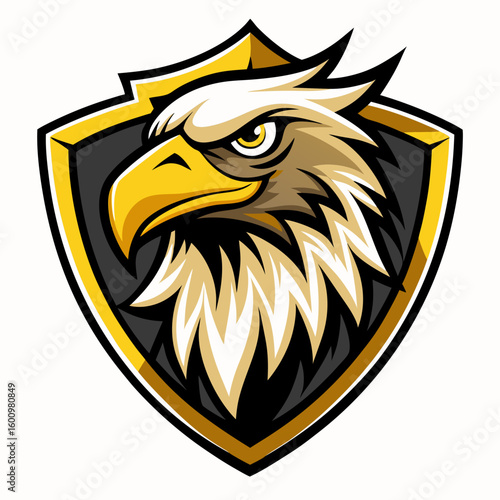 Eagle Illustration vector design, Eagle logo, icon Design, Colorful Eagle Head vector design