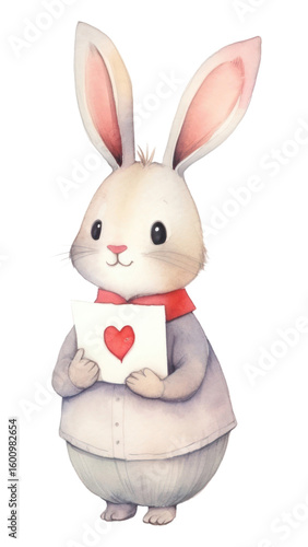 PNG Rabbit love letter mammal animal cute.