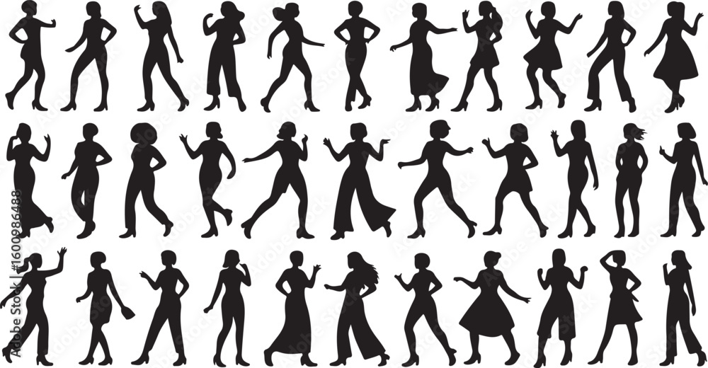 Fototapeta premium Expressions in Motion: The Grace and Power of Dance Silhouettes