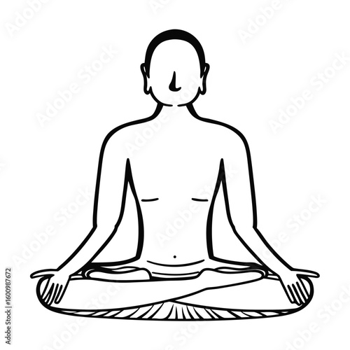 Person meditating cross-legged in a serene yoga pose