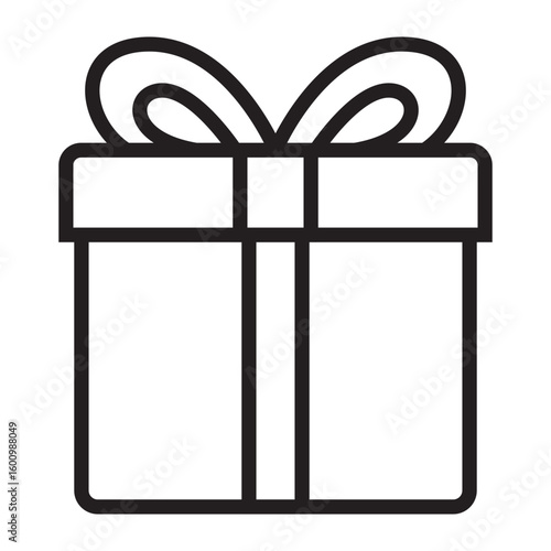 Present gift box icon vector simple design