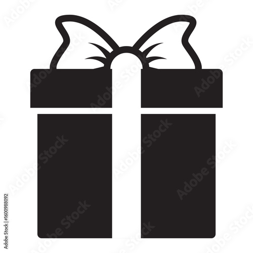 Present gift box icon vector simple design