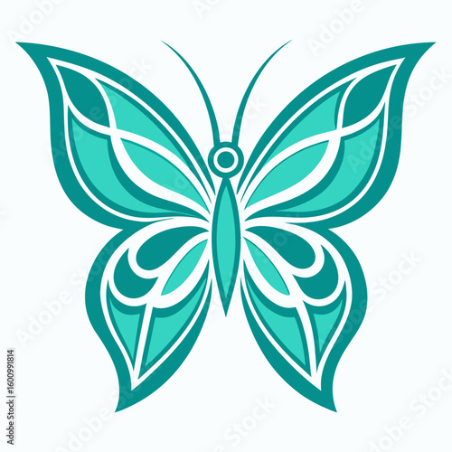 circle modern art flying butterfly logo design template illustration inspiration