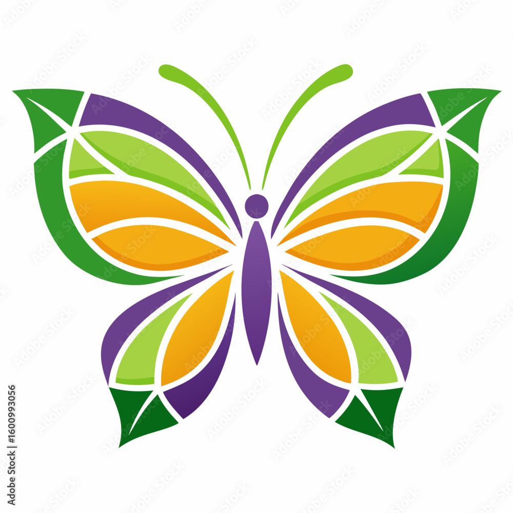 circle modern art flying butterfly logo design template illustration inspiration circle modern art flying butterfly logo design template illustration inspiration