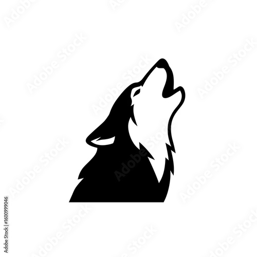 Canine Animal Figure Vocalizing Wilderness Graphic