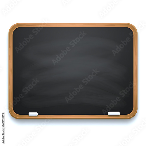 White Background Chalkboard. Editable Blackboard Template for Back to School Resources